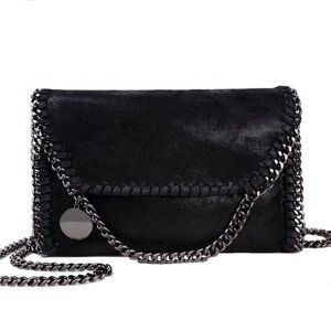 Mersi Vegan Leather Black Iridescent Handbag- Like New
